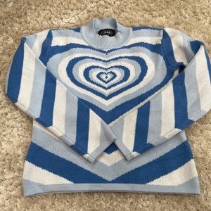 Cider blue heart sweater
